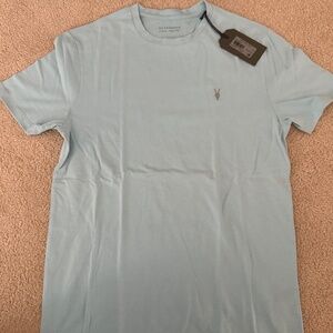 AllSaints Tee Shirt - New w/Tags Size X-Small - Race Tonic Crew - Salt Blue